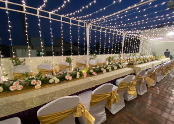 Outside party hall decoration